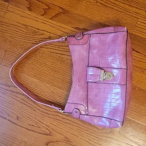 Liz Clairborne Pink Alligator Purse - Picture 1 of 4